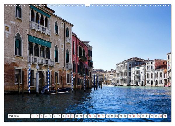 Produktbild: Venedig - pittoreske Sch&ouml;nheit (hochwertiger Premium Wandkalender 2026 DIN A2 quer), Kunstdruck in Hochglanz