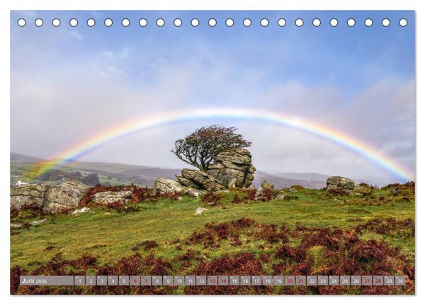 Produktbild: Dartmoor, herbe Sch&ouml;nheit im S&uuml;den Englands (Tischkalender 2026 DIN A5 quer), CALVENDO Monatskalender