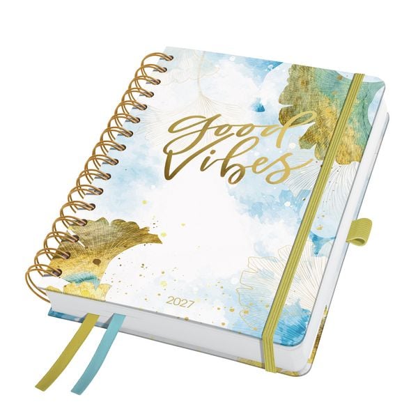 Produktbild: SIGEL 7J606 Spiral-Kalender Jolie 2027, ca. A5, Good Vibes, Hardcover