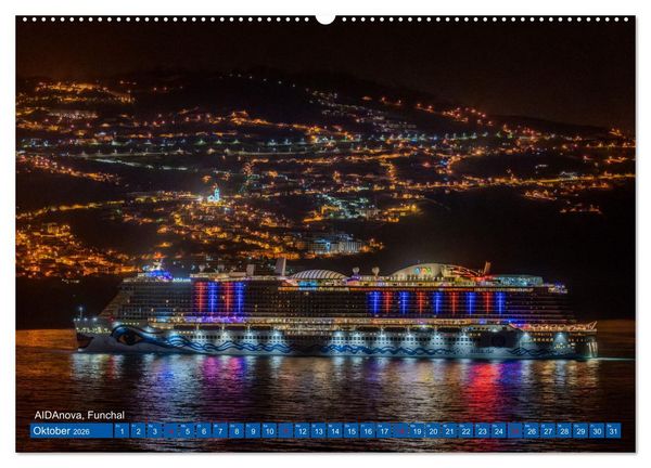 Produktbild: Kreuzfahrtschiffe unterwegs (Wandkalender 2026 DIN A2 quer), CALVENDO Monatskalender