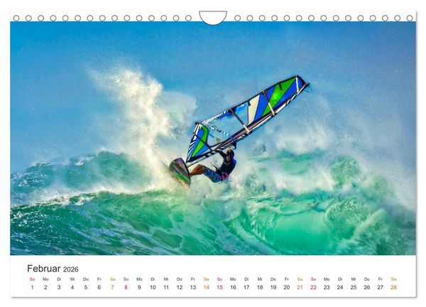 Produktbild: Windsurfen - endlose Wellen (Wandkalender 2026 DIN A4 quer), CALVENDO Monatskalender