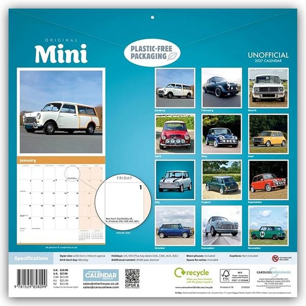 Produktbild: Original Mini &ndash; Autos 2027 &ndash; Wand-Kalender
