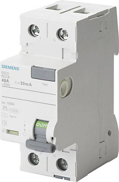 Siemens 5SV3312-6 FI-Schutzschalter A 2polig 25A 0.03A 230V