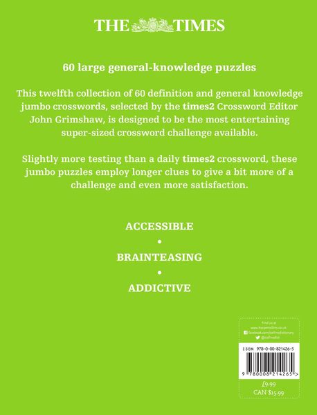 Produktbild: Times Jumbo Crossword Bk 12 Pb