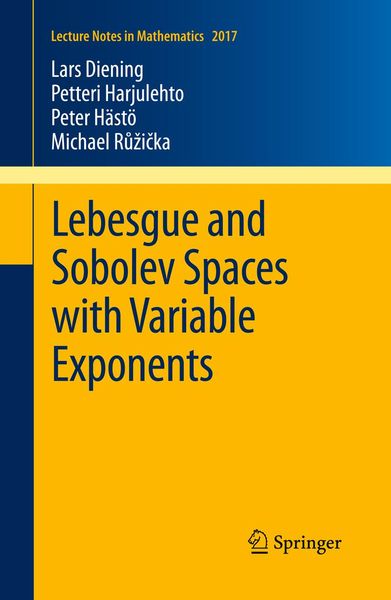 Produktbild: Lebesgue and Sobolev Spaces with Variable Exponents