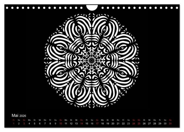 Produktbild: Entspannung und Ruhe durch Mandalas (Wandkalender 2026 DIN A4 quer), CALVENDO Monatskalender