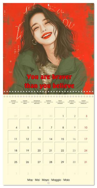 Produktbild: Welcome Beautiful Life. Quotes to brighten your year (Wall Calendar 2026 12 &times; 12 Inch) CALVENDO 12 Month Wall Calendar