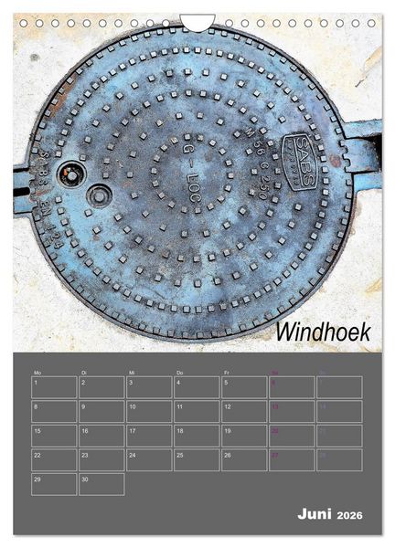 Produktbild: Faszination Kanaldeckel (Wandkalender 2026 DIN A4 hoch), CALVENDO Monatskalender