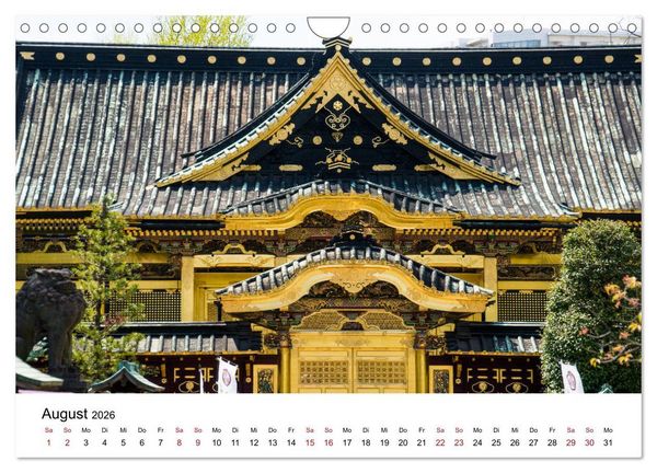 Produktbild: Tokio Kalender mit historischen Tempeln und Schreinen (Wandkalender 2026 DIN A4 quer), CALVENDO Monatskalender