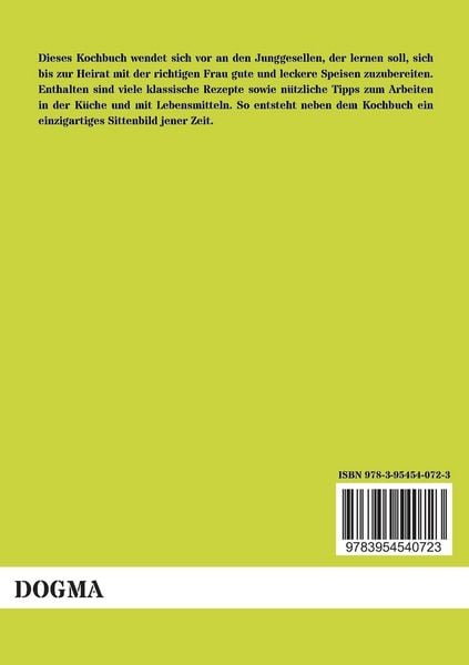 Produktbild: Das Junggesellen- und Touristen-Kochbuch