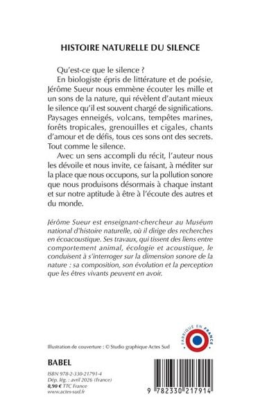 Produktbild: Histoire naturelle du silence
