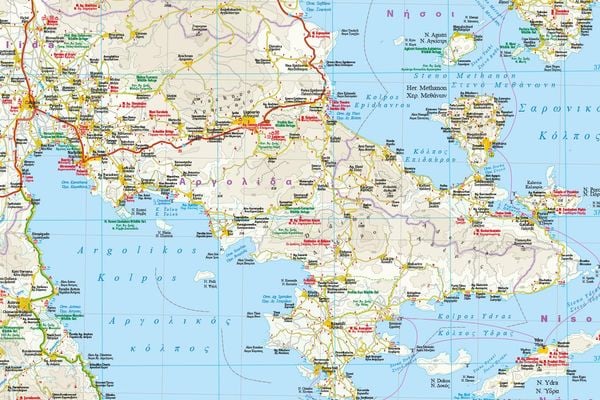 Reise Know-How Landkarte Peloponnese / Peloponnes (1:200.000)