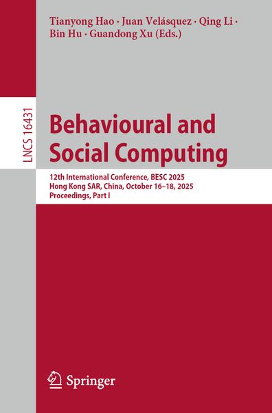 Produktbild: Behavioural and Social Computing