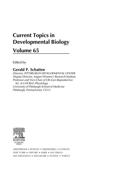 Produktbild: Current Topics in Developmental Biology