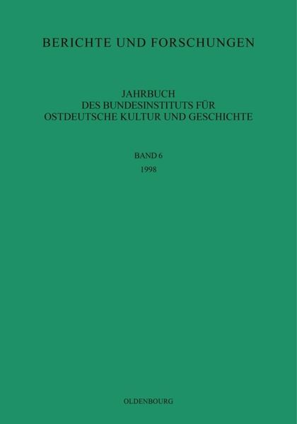 Produktbild: Jahrbuch des Bundesinstituts f&uuml;r Kultur und Geschichte der Deutschen im &ouml;stlichen Europa / 1998