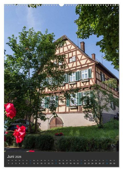 Produktbild: Str&uuml;mpfelbach - Fachwerkh&auml;user (Wandkalender 2026 DIN A2 hoch), CALVENDO Monatskalender