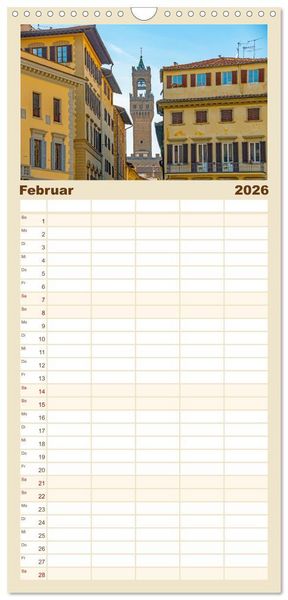 Produktbild: Familienplaner 2026 - Florenz - Impressionen mit 5 Spalten (Wandkalender, 21 x 45 cm) CALVENDO
