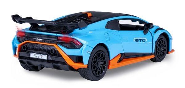 Produktbild: Lamborghini Hurac&aacute;n STO Diecast 1:32 blau inkl. Knopfzellen