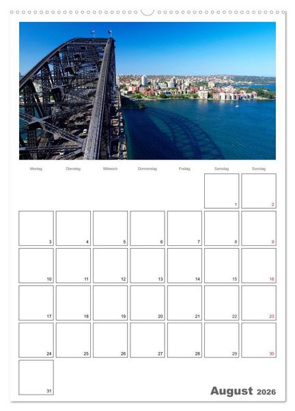 Produktbild: SYDNEY Terminplaner (Wandkalender 2026 DIN A2 hoch), CALVENDO Monatskalender