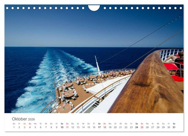 Produktbild: Kreuzfahrten 2026 (Wandkalender 2026 DIN A4 quer), CALVENDO Monatskalender
