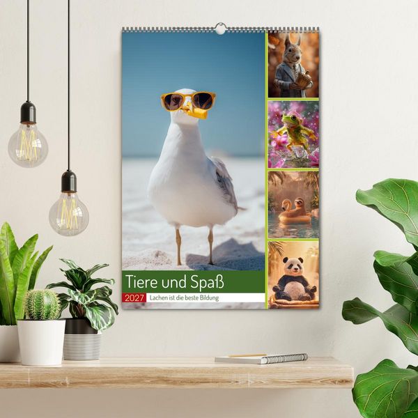 Produktbild: Tiere und Spa&szlig; (Wandkalender 2027 DIN A2 hoch), CALVENDO Monatskalender