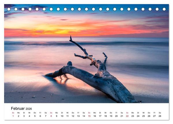 Produktbild: Fischland-Dar&szlig; - Stimmungsvolle Augenblicke (Tischkalender 2026 DIN A5 quer), CALVENDO Monatskalender