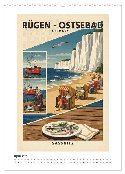Produktbild: Sehnsucht Deutschland &ndash; Die Mid-Century Collection (hochwertiger Premium Wandkalender 2027 DIN A2 hoch), Kunstdruck in Hochglanz