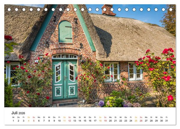Produktbild: Sylter Friesenh&auml;user (Tischkalender 2026 DIN A5 quer), CALVENDO Monatskalender