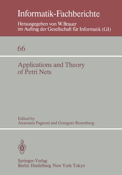 Produktbild: Applications and Theory of Petri Nets