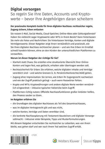 Produktbild: Digital vorsorgen