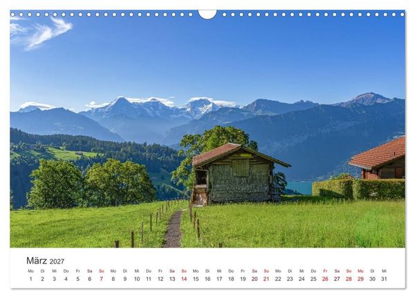 Produktbild: Berner Oberland - Bergwelten (Wandkalender 2027 DIN A3 quer), CALVENDO Monatskalender