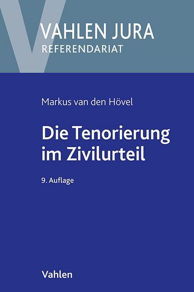 Produktbild: Die Tenorierung im Zivilurteil