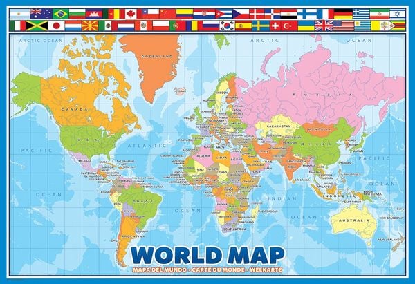 Produktbild: World Map Eurographics Kids 100 Pieces