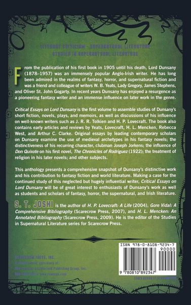 Produktbild: Critical Essays on Lord Dunsany