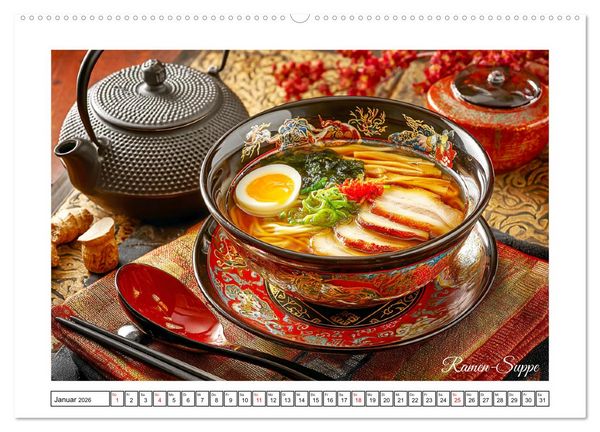 Produktbild: Genussmomente. Streifzug durch die japanische K&uuml;che (Wandkalender 2026 DIN A2 quer), CALVENDO Monatskalender