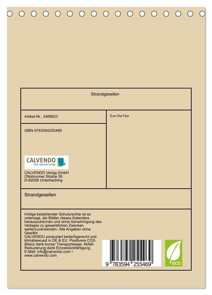 Produktbild: Strandgesellen (Tischkalender 2027 DIN A5 hoch), CALVENDO Monatskalender