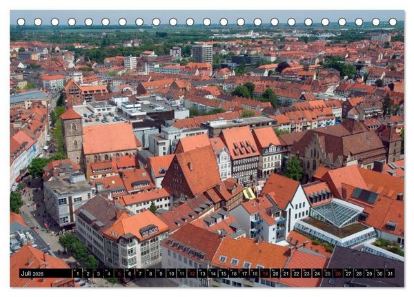 Produktbild: Hildesheimer Ansichten (Tischkalender 2026 DIN A5 quer), CALVENDO Monatskalender