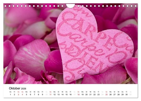Produktbild: Mein Herz schl&auml;gt pink (Wandkalender 2026 DIN A4 quer), CALVENDO Monatskalender