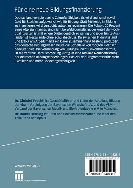 Produktbild: F&uuml;r eine neue Bildungsfinanzierung