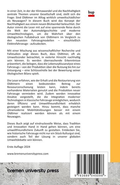 Produktbild: Die Nachhaltigkeit von Oldtimern im Vergleich zu Neuwagen