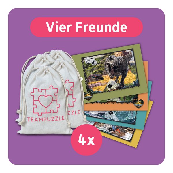 Produktbild: TEAMPUZZLE &ndash; Jurassic World &ndash; 1000 Teile &ndash; Erwachsenenpuzzle f&uuml;r vier Personen