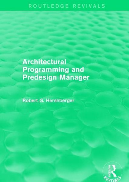 Produktbild: Hershberger, R: Architectural Programming and Predesign Mana