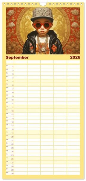 Produktbild: Familienplaner 2026 - Hip Hop Kids. Ein Jahr voller Style und Groove mit 5 Spalten (Wandkalender, 21 x 45 cm) CALVENDO
