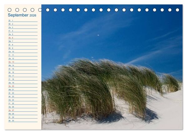 Produktbild: Urlaub auf Borkum (Tischkalender 2026 DIN A5 quer), CALVENDO Monatskalender