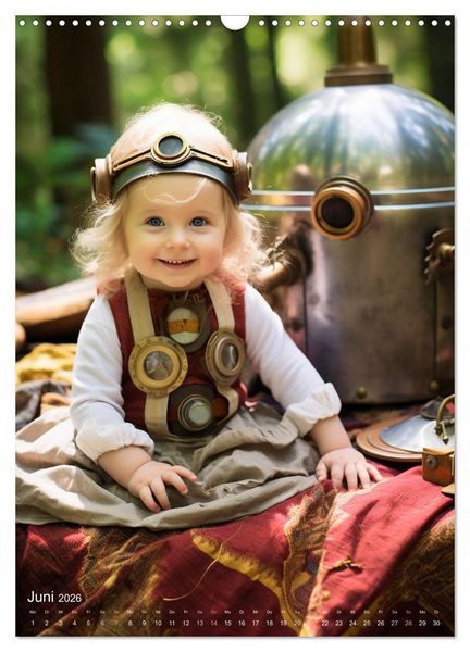 Produktbild: Steampunk Kinderwelt (Wandkalender 2026 DIN A3 hoch), CALVENDO Monatskalender