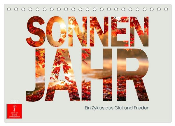 Produktbild: Sonnenjahr (Tischkalender 2027 DIN A5 quer), CALVENDO Monatskalender