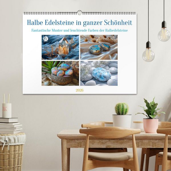 Produktbild: Halbe Edelsteine in ganzer Sch&ouml;nheit (Wandkalender 2026 DIN A2 quer), CALVENDO Monatskalender