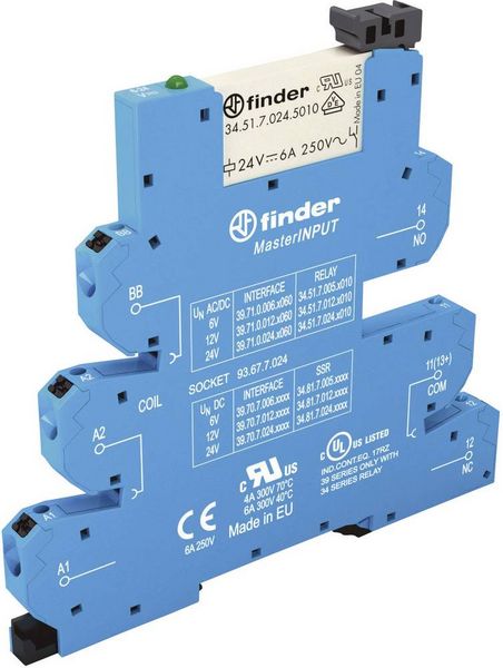 Produktbild: Finder 39.71.8.230.5060 Koppelrelais 230 V/AC 6A 1 Wechsler 1St.
