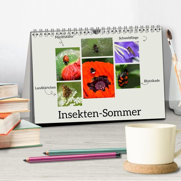 Produktbild: Insekten-Sommer (Tischkalender 2026 DIN A5 quer), CALVENDO Monatskalender