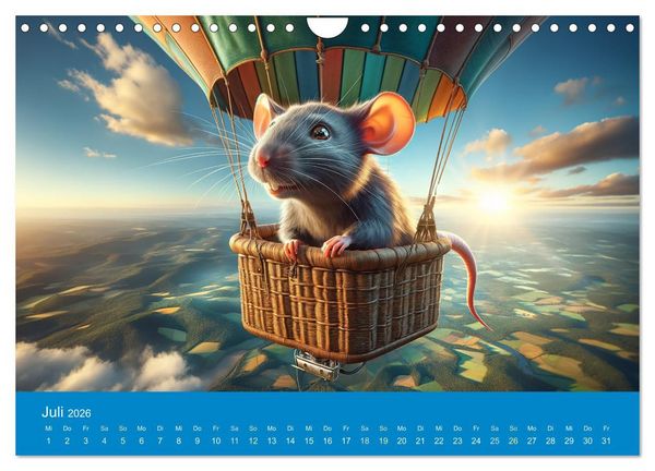 Produktbild: Abenteuerliche Ratten (Wandkalender 2026 DIN A4 quer), CALVENDO Monatskalender